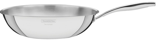 Panela Wok Tramontina Aço Inox Corpo Triplo Grano 28cm 3,4l