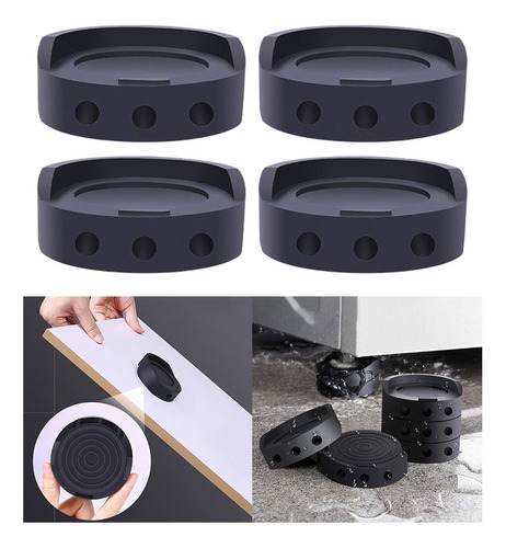 De 4 Piezas Almohadillas Anti Vibración Para Lavadora Ruido