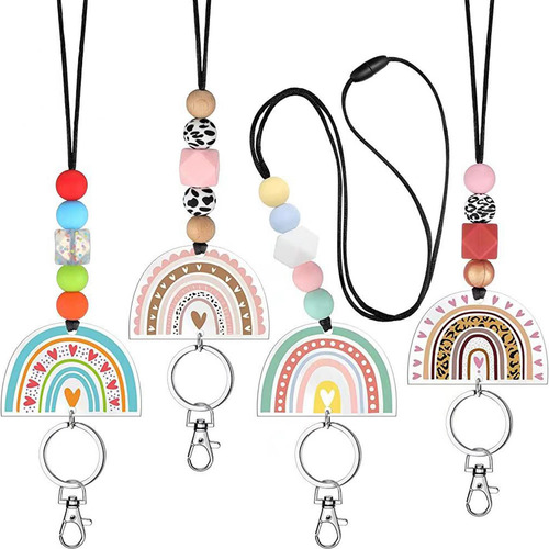 5 X 4 Cordones De Silicona Para Tarjetas De Identificación Y