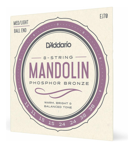 D 'addario Ej70 phosphor Bronze Mandolina Cuerdas (extrem