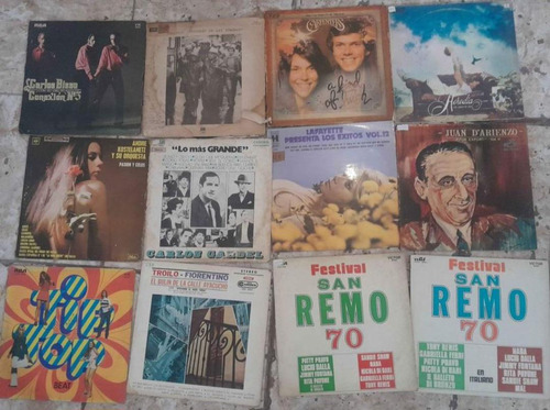 Lote 18 Discos Vinilos Surtidos Carlos Gardel Heredia Etc 