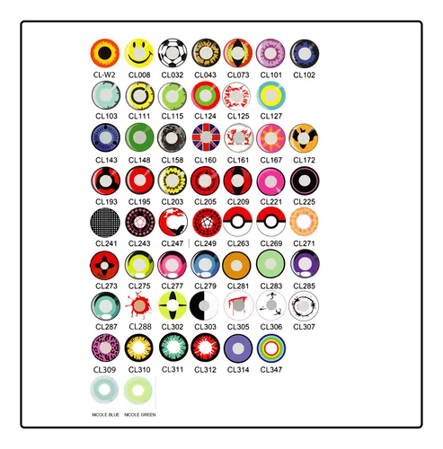 Lentes De Contacto Fx Anime Fantasia Cosplay Red Negra Cl241
