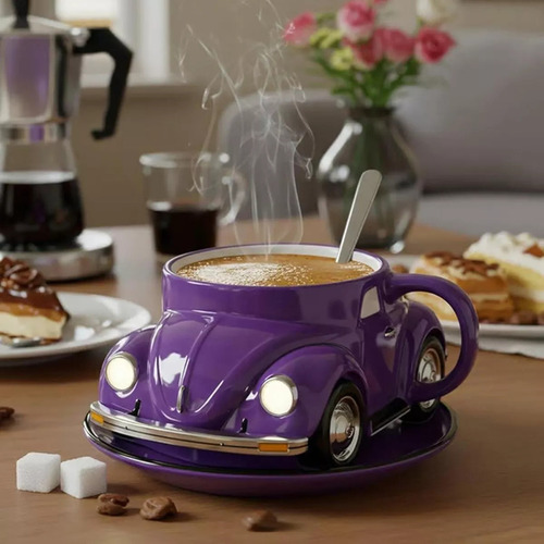 Taza De Café Con Forma De Escarabajo, Taza De Té Única Con F