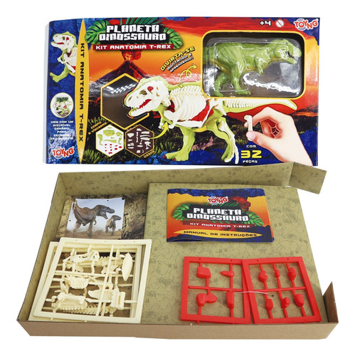 Kit Anatomia - Esqueleto Monta Dinossauro 52678 - Toyng