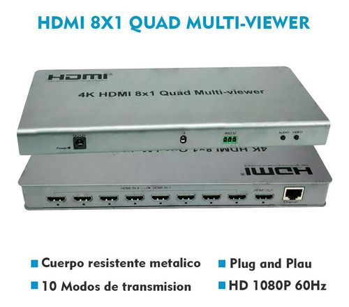 Imagen 5 de 10 de Procesador Multiview 8 A 1 1080p 5 Modos Multi-view Quad