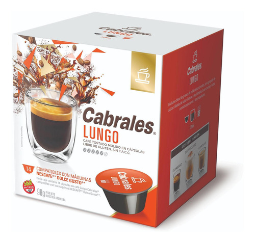 Cafe Capsulas Cabrales Lungo Dolce Gusto