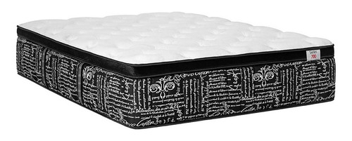 Colchón Queen Size De Resortes Kingsdown 700 Blue 40cm Medio Color Blanco/negro