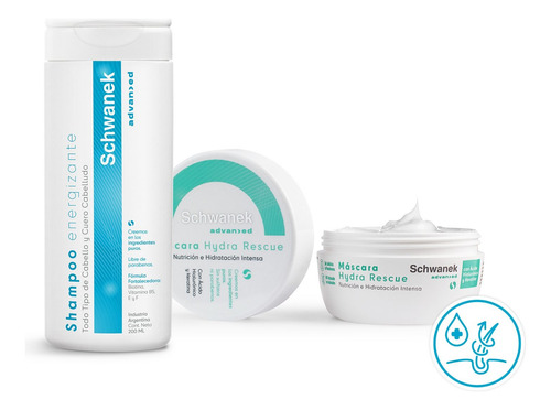 Kit X2 Schwanek Rutina Hidratación Mujer Shampoo Baño Crema