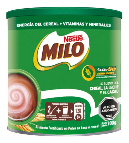 Imagen 2 de 3 de Saborizante Para Leche Milo 700g