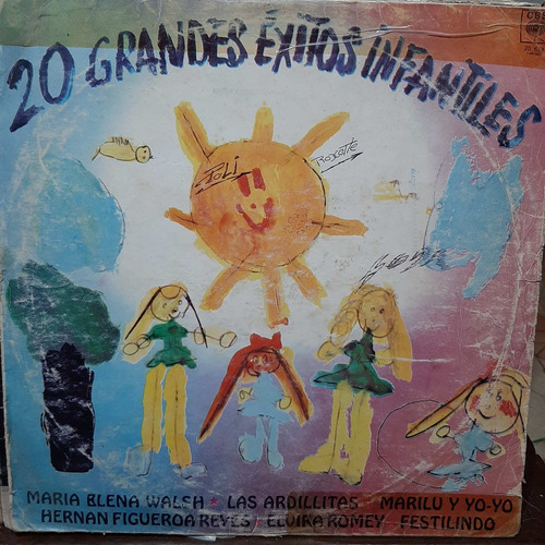 Vinilo 20 Grandes Exitos Infantiles Ardillitas Walsh If1