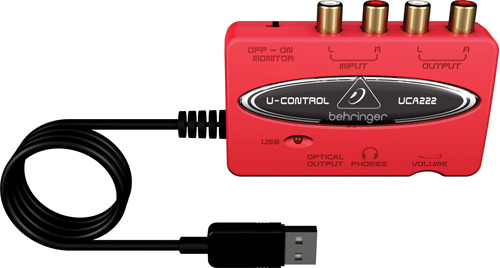 Interface De Áudio Usb U-control Behringer Uca222