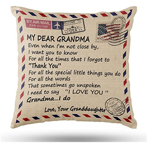 Funda De Almohada Decorativa Sobre De  Abuela, Te Quier...