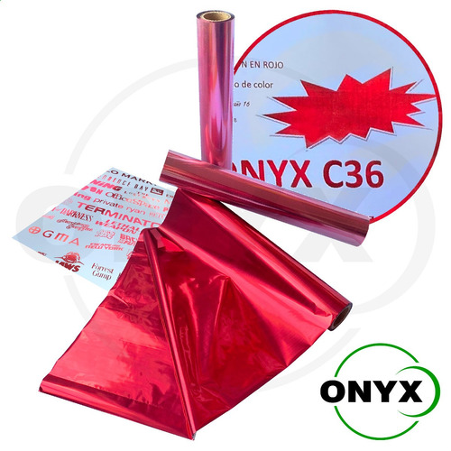 Foil Hot Stamping Digital Onyx Rollo 50m X 25cm Rojo
