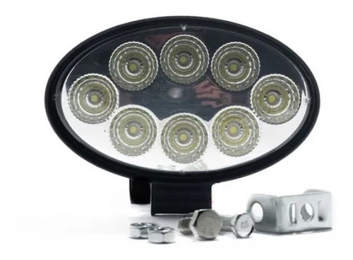 Faro Ovalado Led Auxiliar 8 Led 24w Tractor Agro Off Road