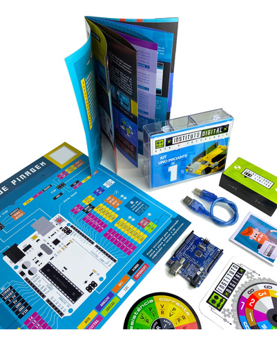 Kit Uno R3 Iniciante Para Arduino Com Cards Explicativos 