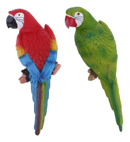 2x Adorno Colgante De Animal De Pájaro De Resina 38cm