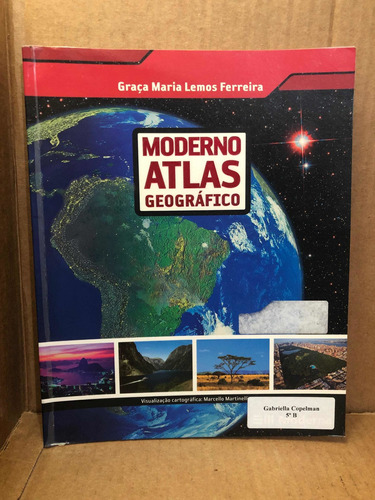 Livro Moderno Atlas Geográfico De Graça Maria L