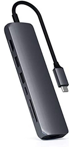 Satechi Usb-c Slim Multi-port Con Adaptador Ethernet - 4k Hd