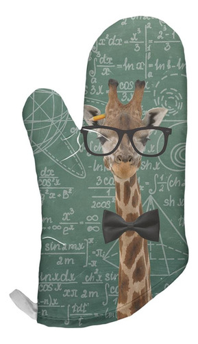 Giraffe Math Geek Formula All Over Oven Mitt Multi Standard