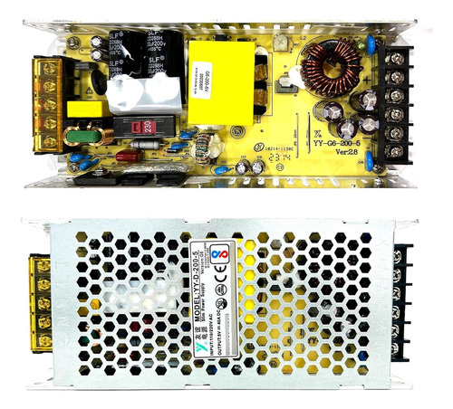 Fuente De Alimentación Fina De 5 V, 40 A, 200 W, Conmu...