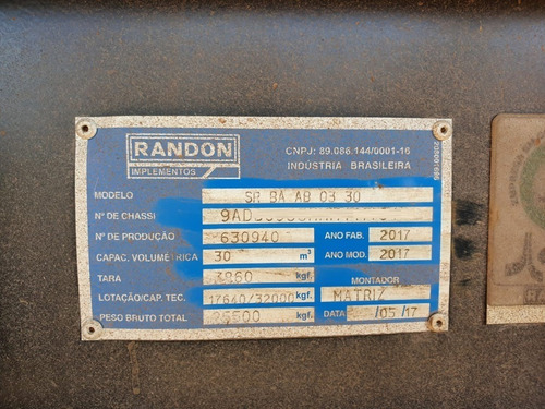 Carreta Basculante Randon 30 Metros Ano 2019/2019