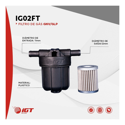 Filtro Com Refiil Gnv Igt - Siena Tetrafuel - Lovato Ex