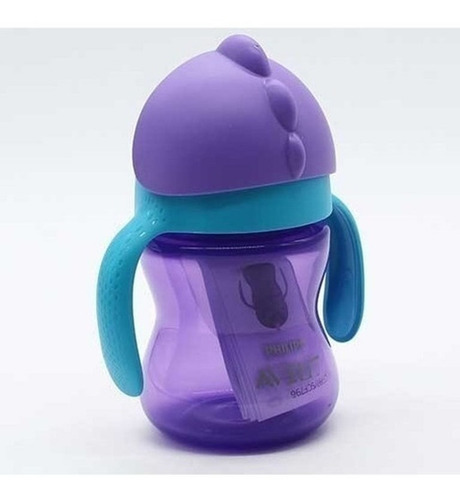 Imagen 2 de 8 de Vaso Antiderrame Pajita 200ml +9m Avent Straw Cup Maternelle
