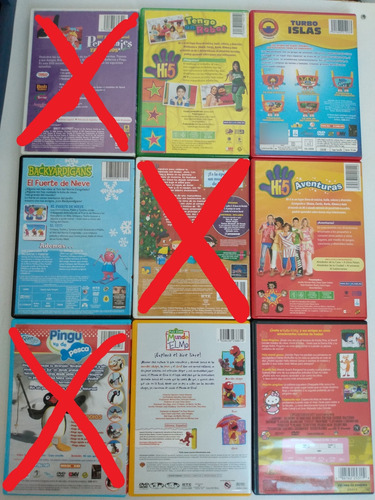 6 Dvds Infantil Seminuevo Originales Hi5 Kitty Backyard Elmo