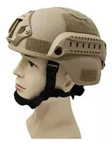 Comprar Casco Tactico Estilo Combat Caqui Beige Miltar Con Orejera