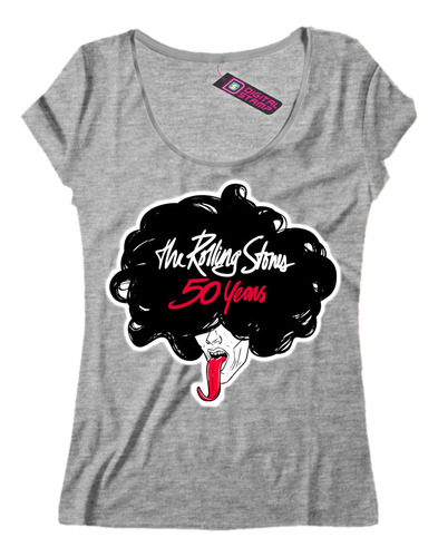 Remera Mujer The Rolling Stones 50 Years Años 6 Dtg Premium