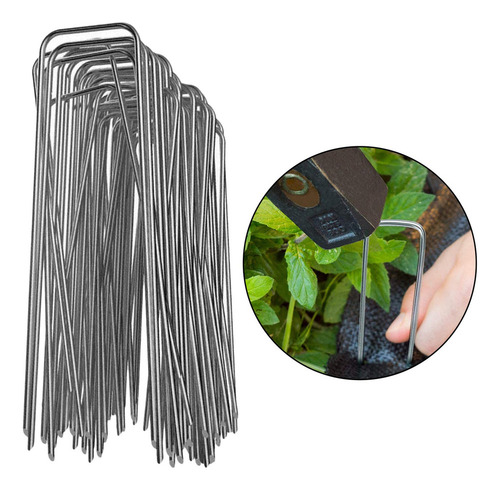 Li 50x Estacas De Jardín Galvanizadas For Asegurar La