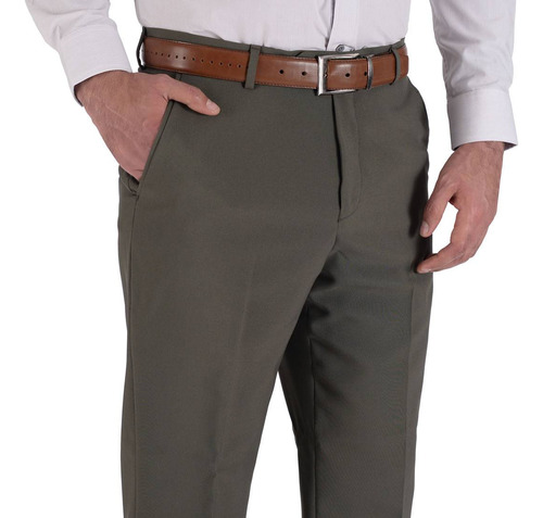Imagen 4 de 5 de Pantalón Yale Hombre Vestir Liso Sin Pinzas Recto Marquiz