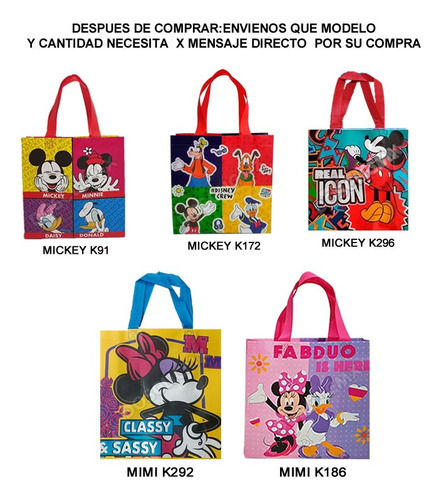 29 Bolsas Dulceros Bolo Fiesta Mimi Mickey Y Amigos Escoger