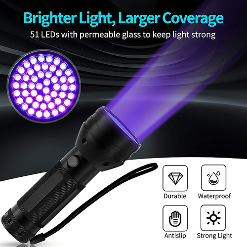 Detector Led Uv 51 Para Orina De Perro O Gato