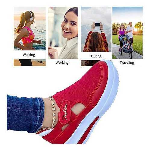 Zapatillas Deportivas Informales De Malla Transpirables Y A