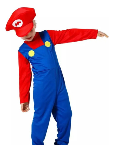 Disfraz Niños Super Mario Con Accesorios Traje Super Mario 