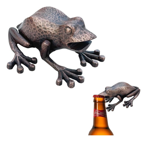 Abrebotellas De Cerveza De Rana De Cobre Antiguas Hechas A