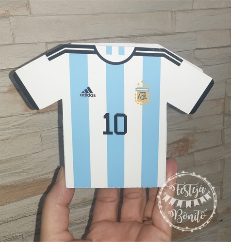 Cajitas Golosineras Camiseta Argentina Personalizada