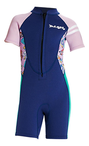 Traje De Baño Corto Deportivo Para Niñas, Traje De Buceo,