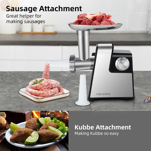 Picadora Eléctrica De Carne 350 W Con Kit De Kubbe