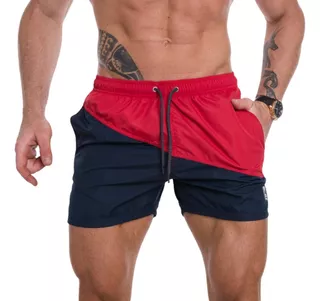 Short De Baño Malla Bicolor Para Hombre Traje Secado Rápido