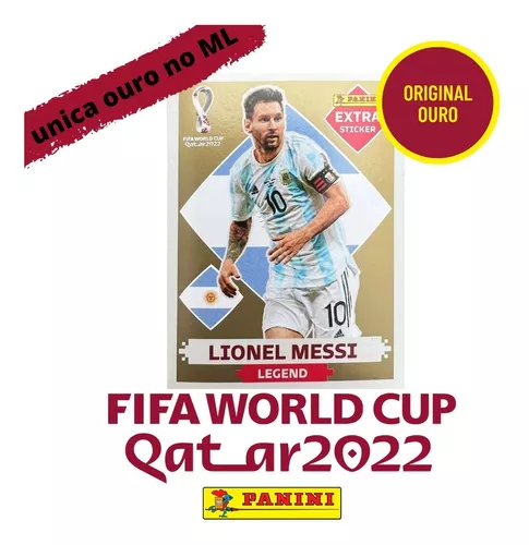 Figurinha Rara Lionel Messi-legend Ouro Copa 2022(rarissima