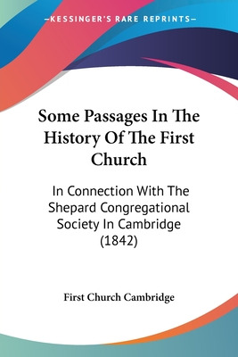 Libro Some Passages In The History Of The First Church: I...