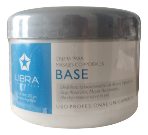 2 Crema Base Para Masajes 250gr. - Libra Cosmetica