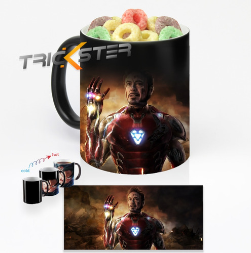 Taza Magica End Game Iron Man Guantelete Personalizada