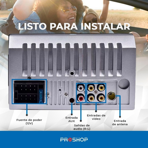 Imagen 8 de 10 de Stereo Auto Doble Din Pantalla Mirrorlink Tactil Camara Rev!