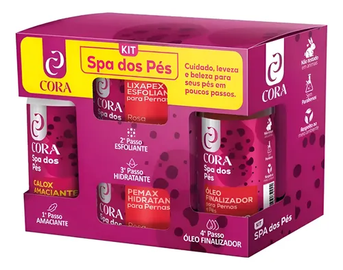 Kit Cora Spa Rosa Mosqueta para Pedicure com 5 Itens — R$ 72,07 em Mercado Livre
