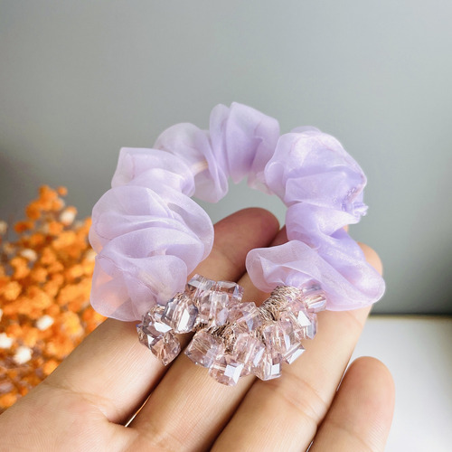 Coletero De Cristal Para Mujer Elegante Tipo Scrunchie