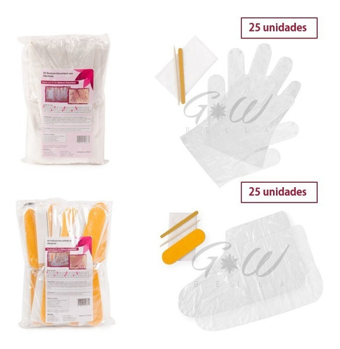 Kit Manicure E Pedicure Descartável (200 Unidades Cada)