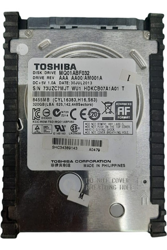 Disco Duro Interno Toshiba Mq01abf Series Mq01abf032 320gb